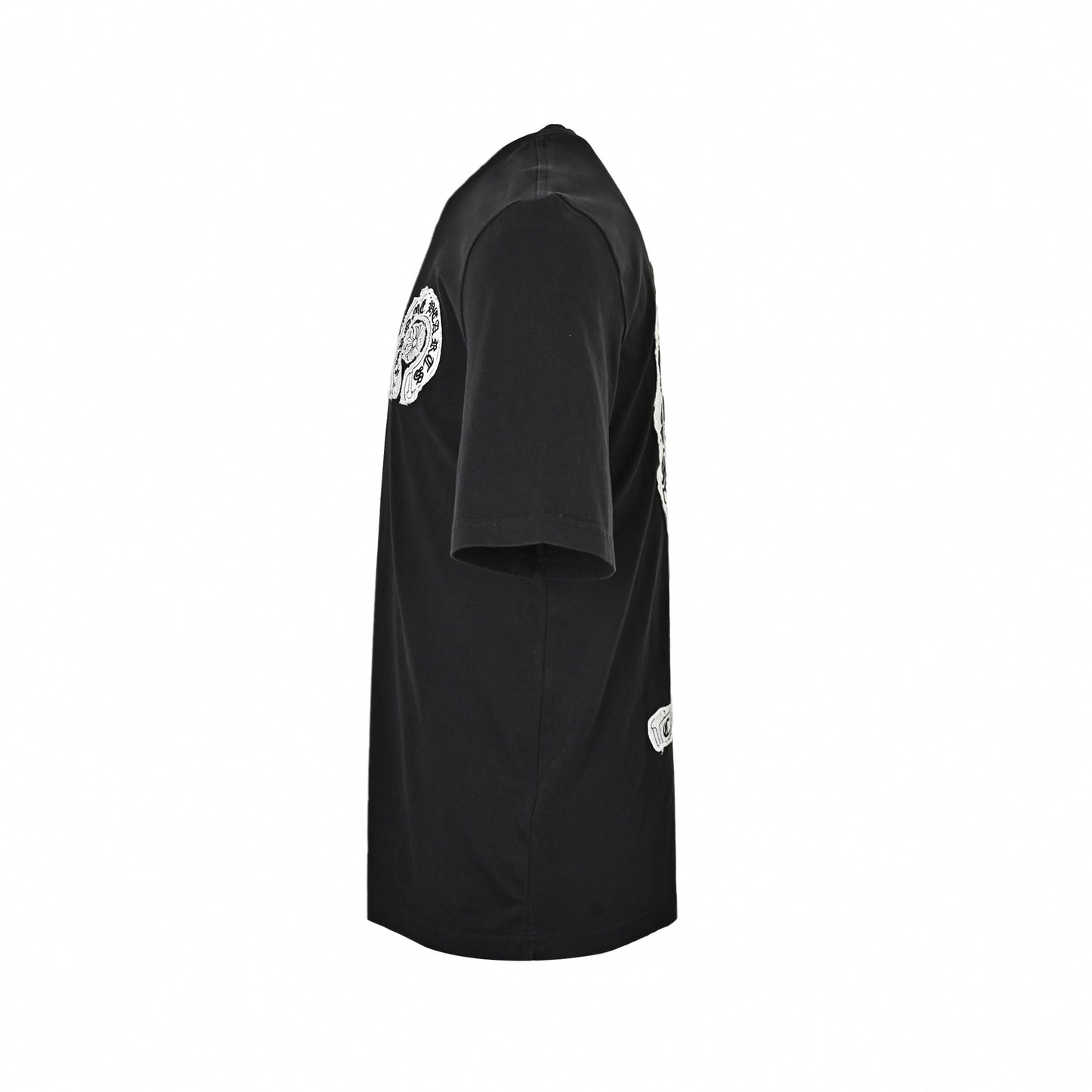 Frayed Appliqué Horseshoe T-Shirt | Black