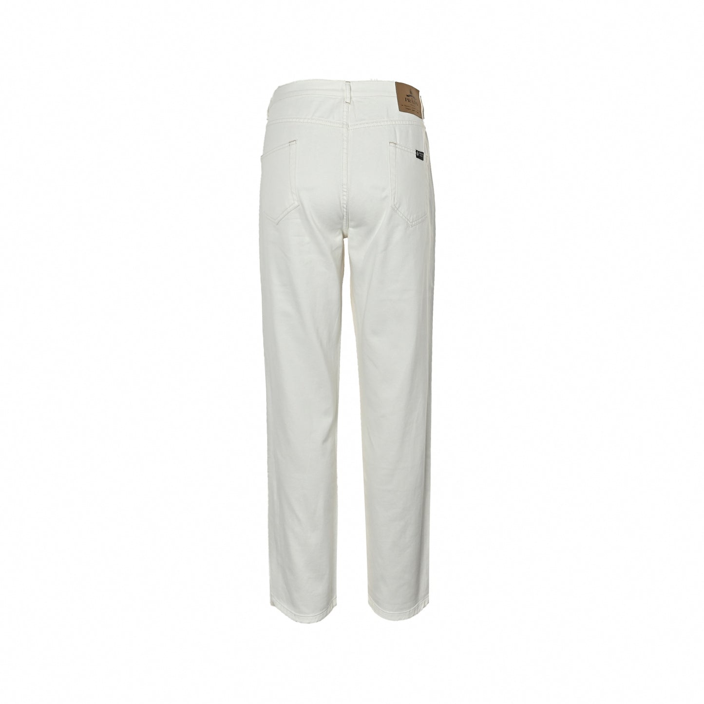 Straight-Leg Denim Jeans - White