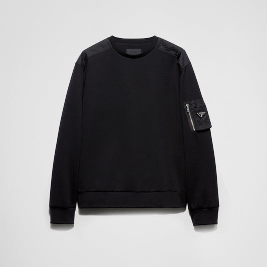 Re-Nylon Hybrid Sweatshirt