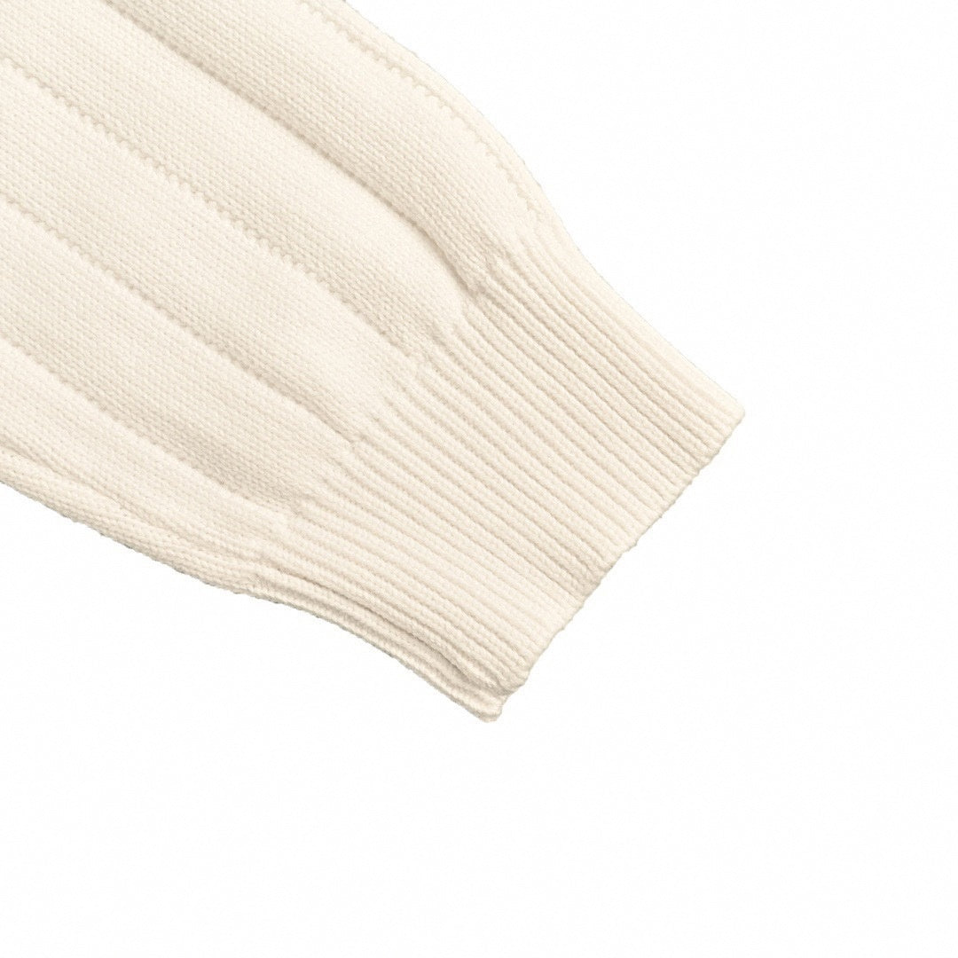 Web Trim Script Logo Cardigan