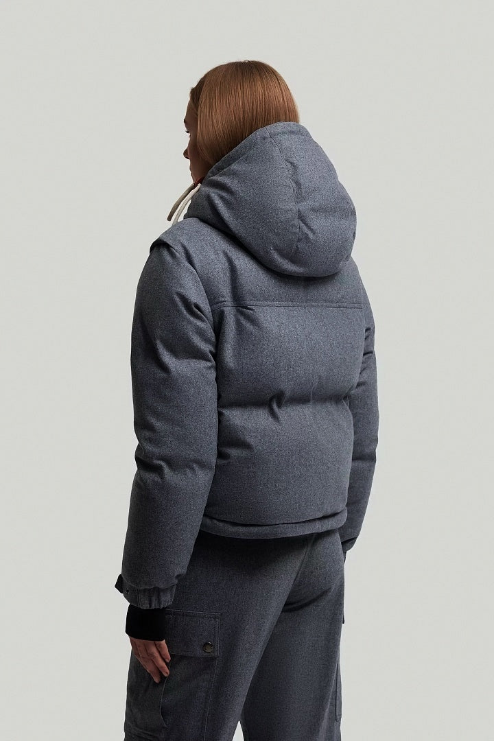 Convertible Puffer Jacket - Slate Grey
