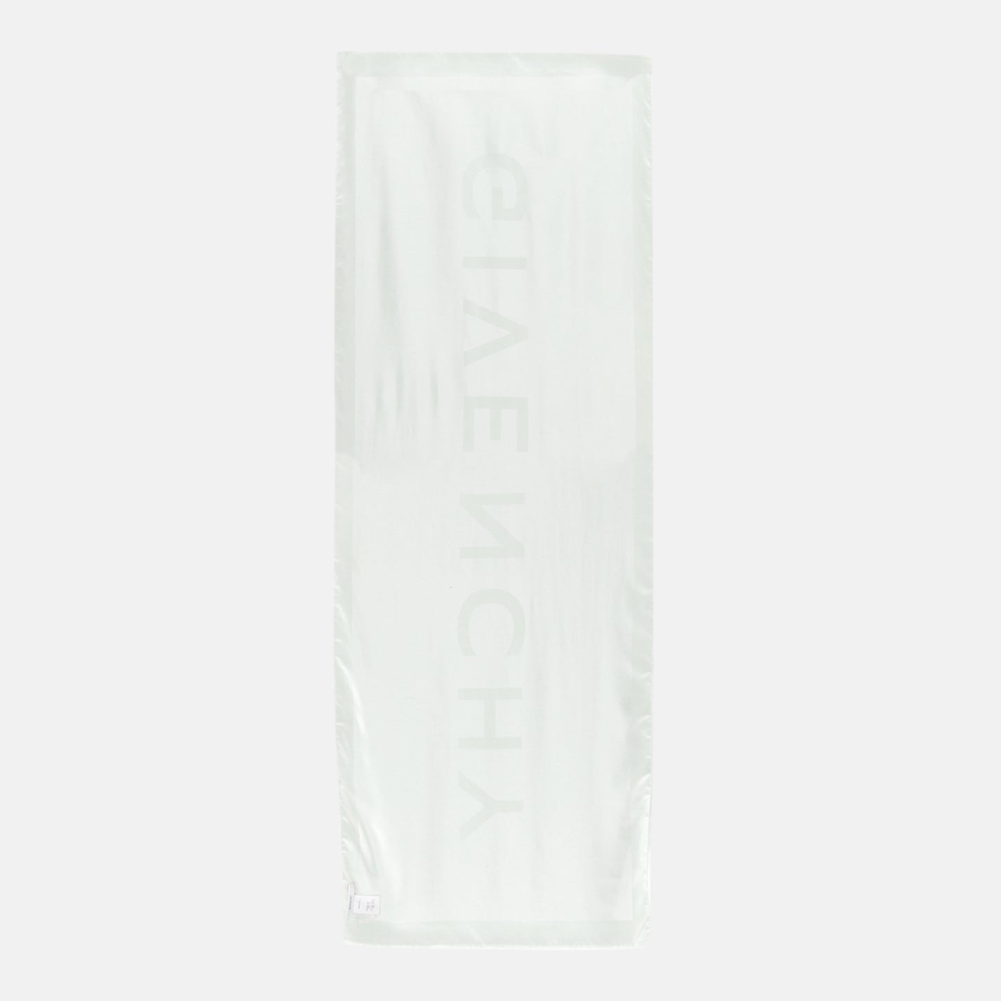 White Silk and Wool Scarf