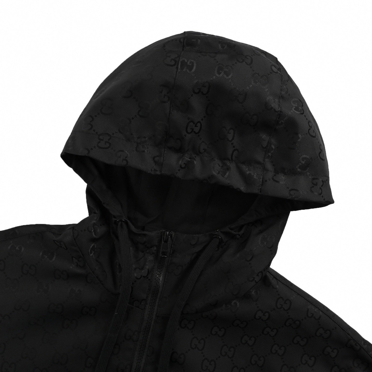 GG Jacquard Panelled Hooded Jacket