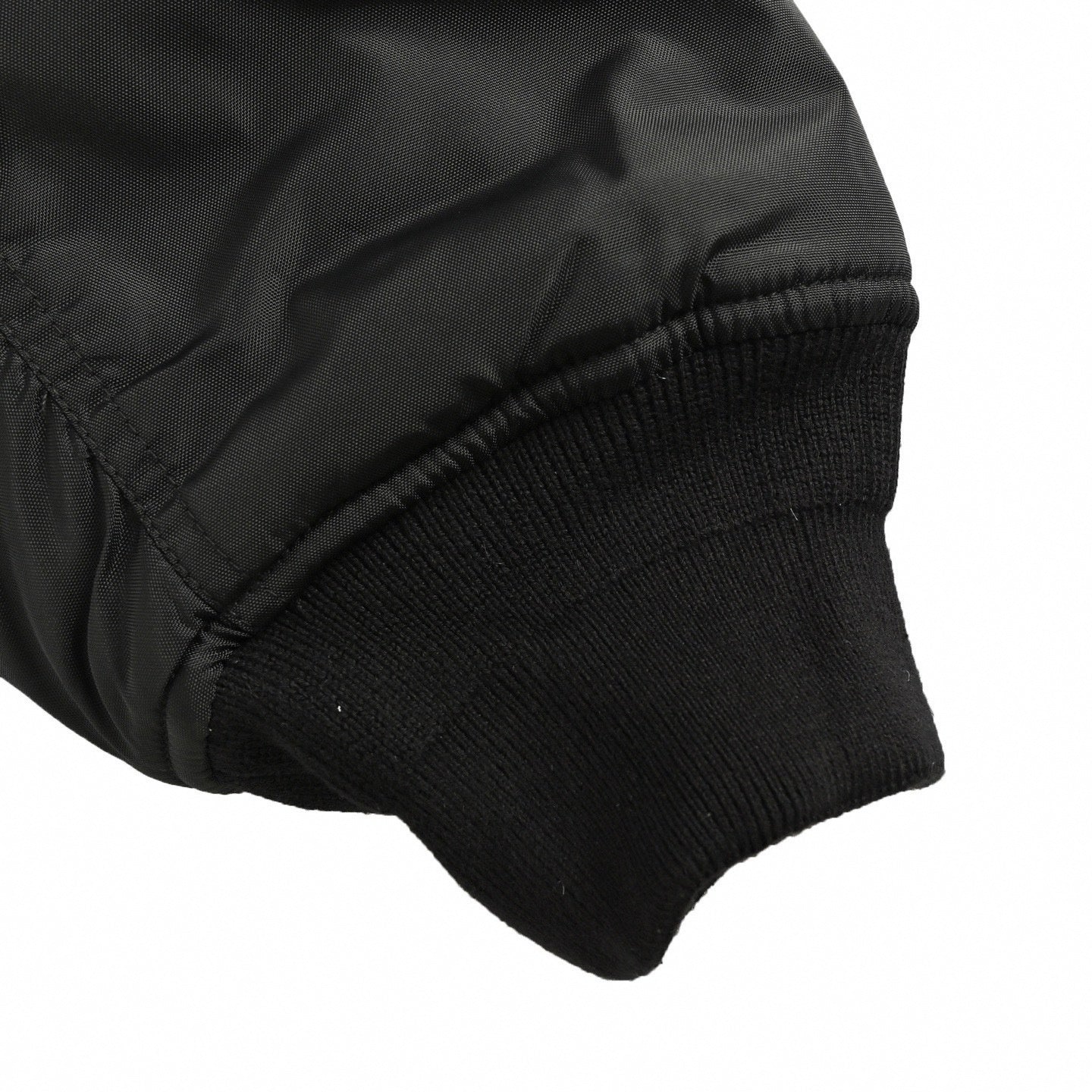 Crest-Patch Nylon Bomber Jacket | Black