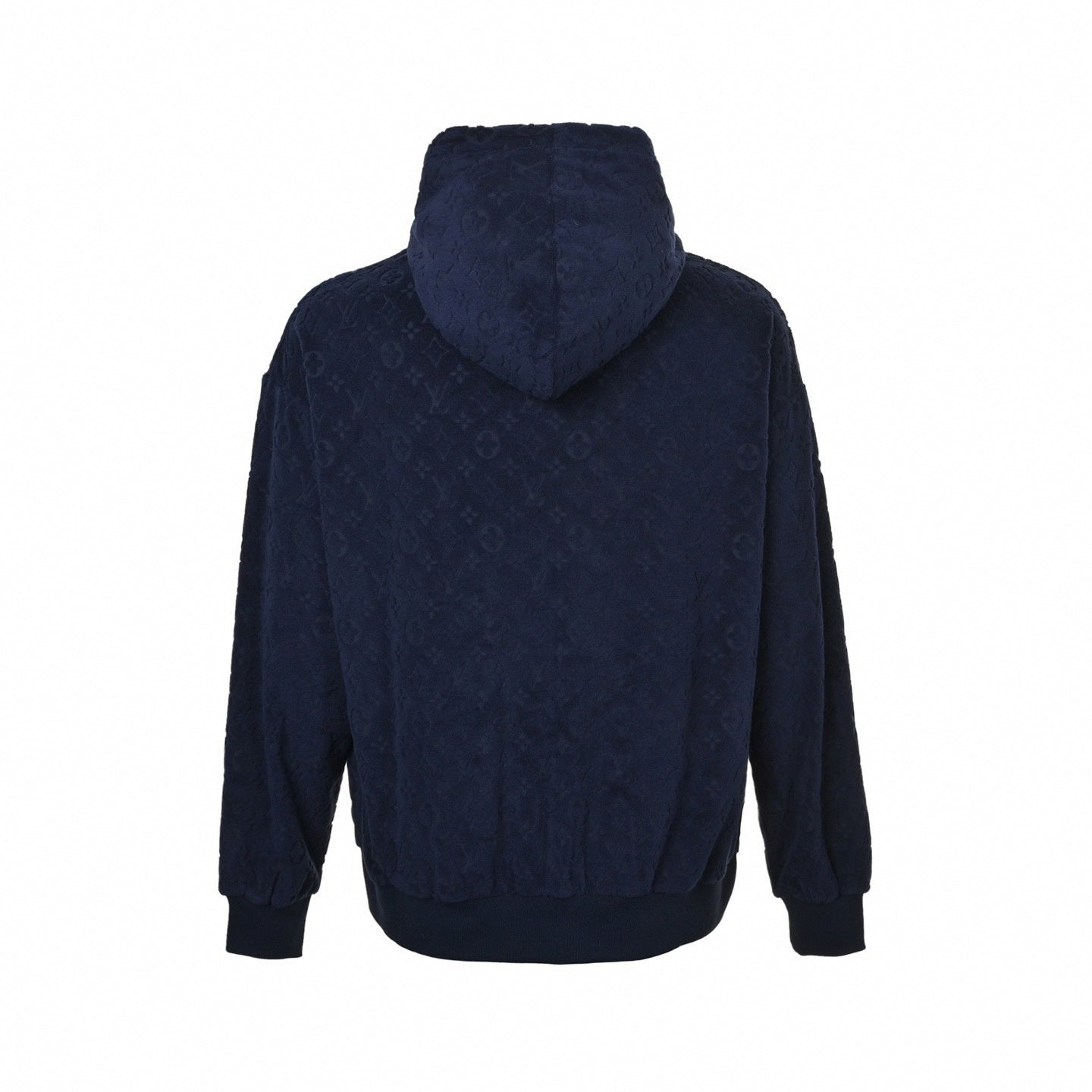 Monogram Toweling Zip-Up Hoodie | Navy