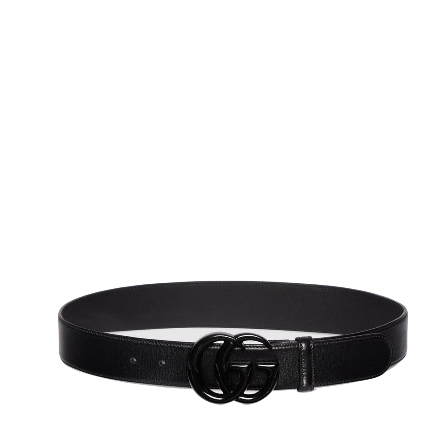 GG Marmont Wide Belt | Black Textured Leather