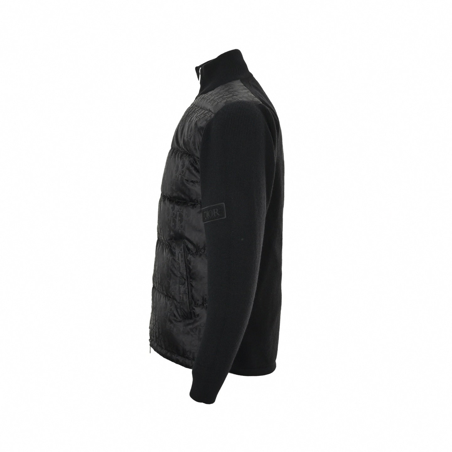 Oblique Monogram Down Cardigan | All-Black