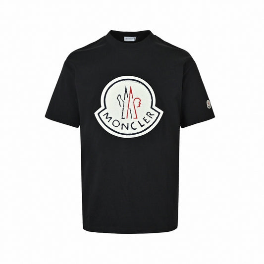Oversized Terry Logo Patch T-Shirt - Black
