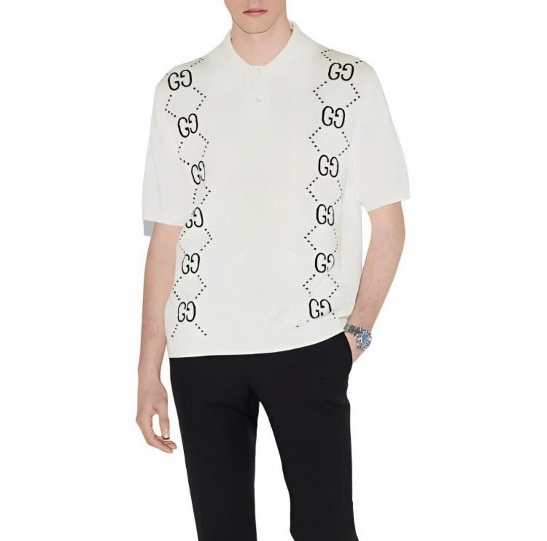 GG Diamond Chain Knit Polo – HauteRoma