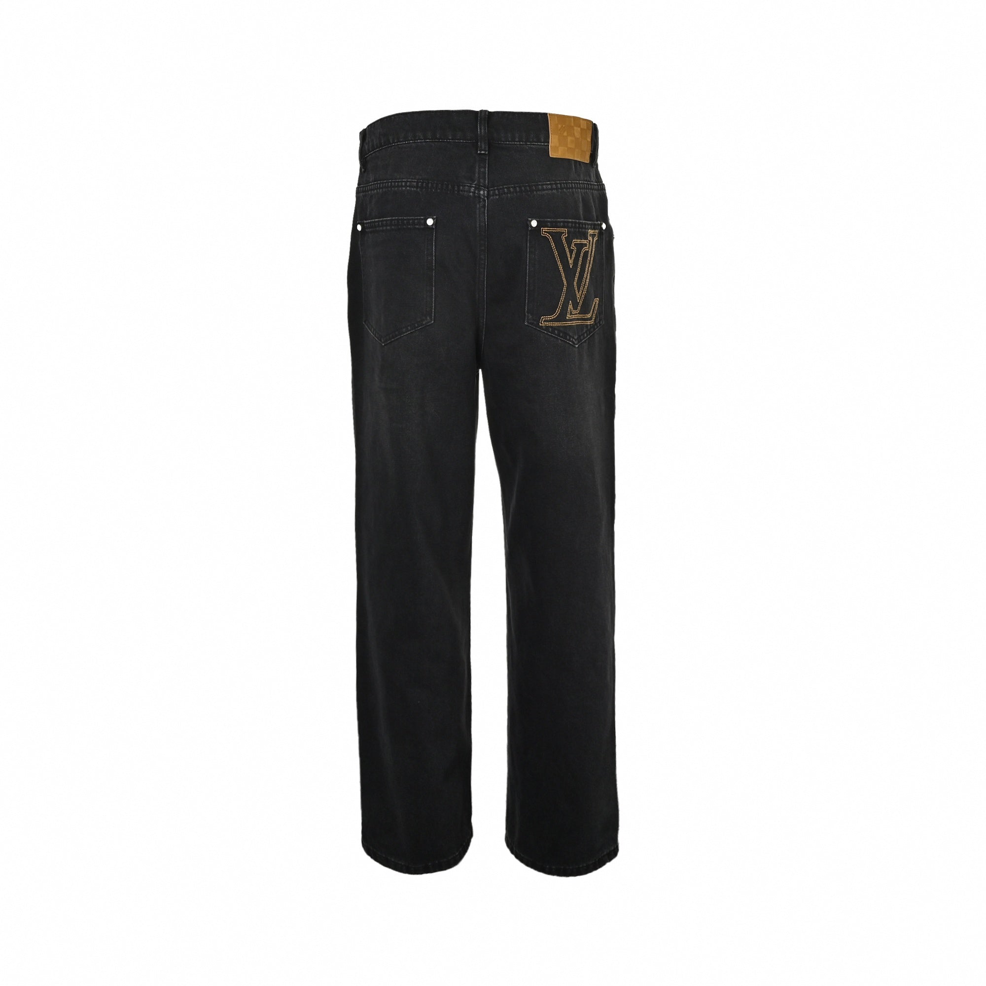 LV Signature Embroidered Jeans - Dark Wash – HauteRoma