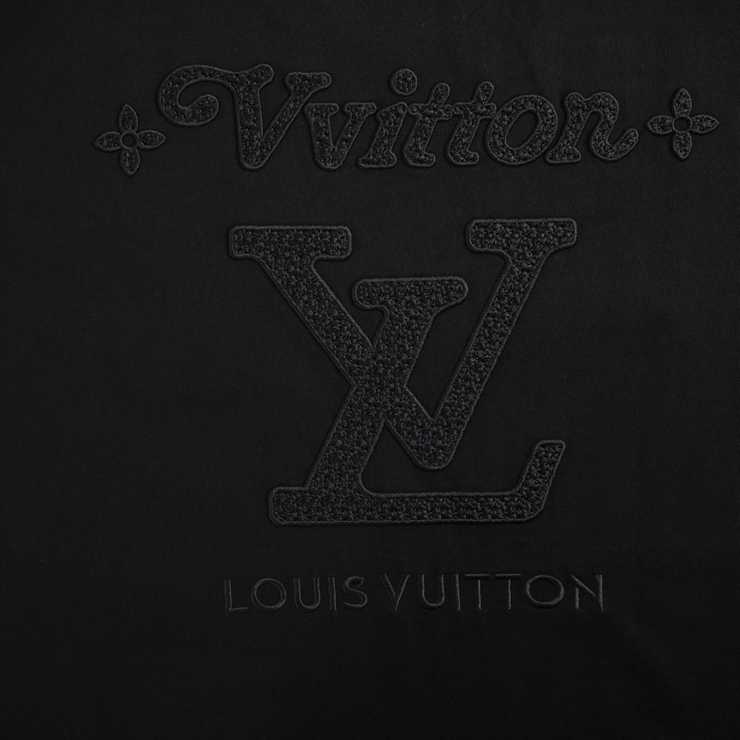Textured Logo T-Shirt - Black