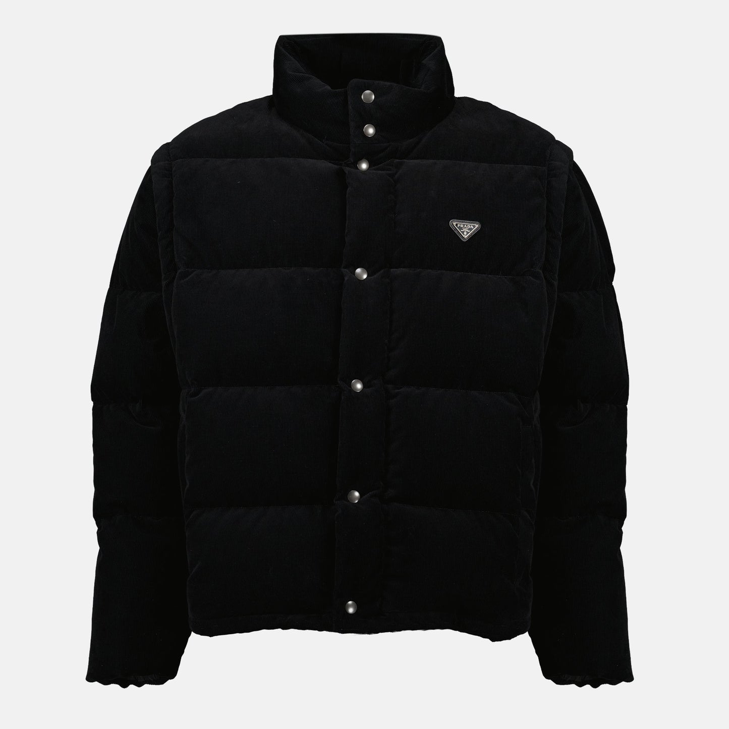 Black Corduroy Puffer Jacket