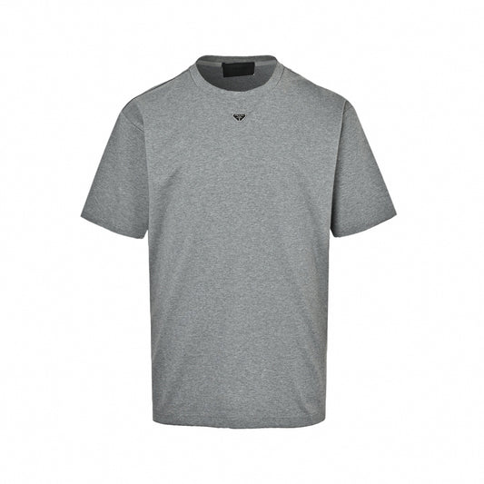 Enameled Triangle Logo T-Shirt | Heather Grey
