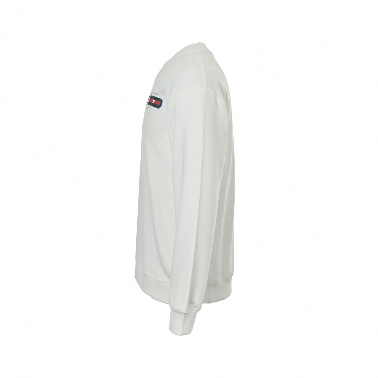 Web Stripe Logo Crewneck Sweatshirt - White