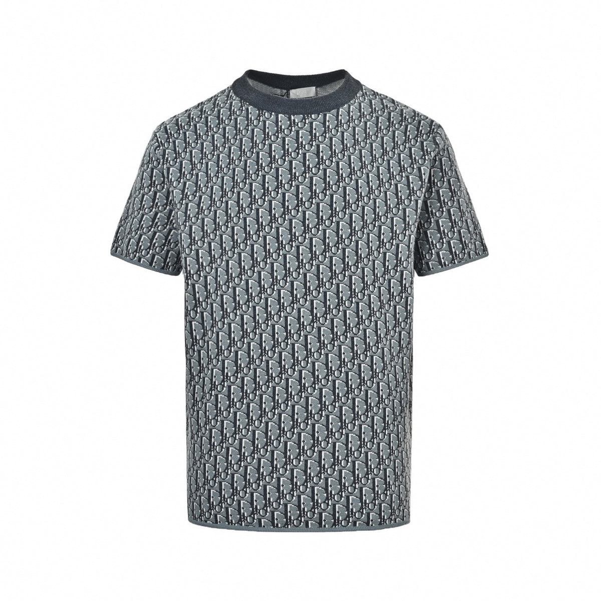 Slate Blue Dior Oblique Jacquard Tee