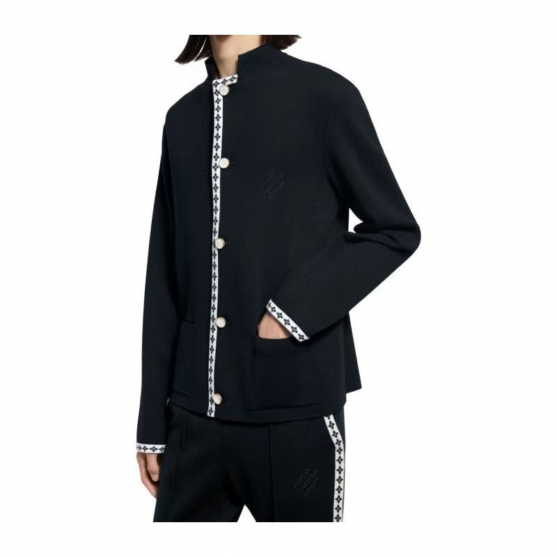 Monogram Trim Knit Cardigan