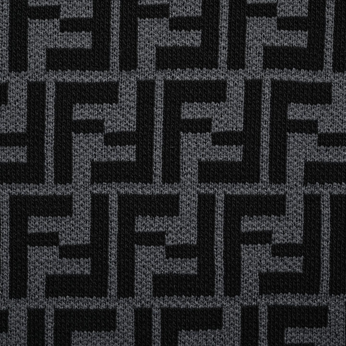 FF Monogram Knit T-Shirt - Black/Grey