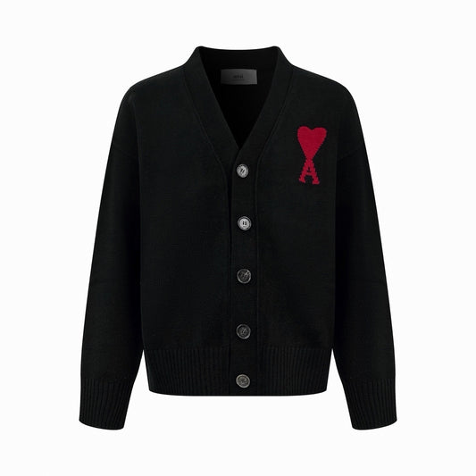 Oversized V-Neck Cardigan | Black