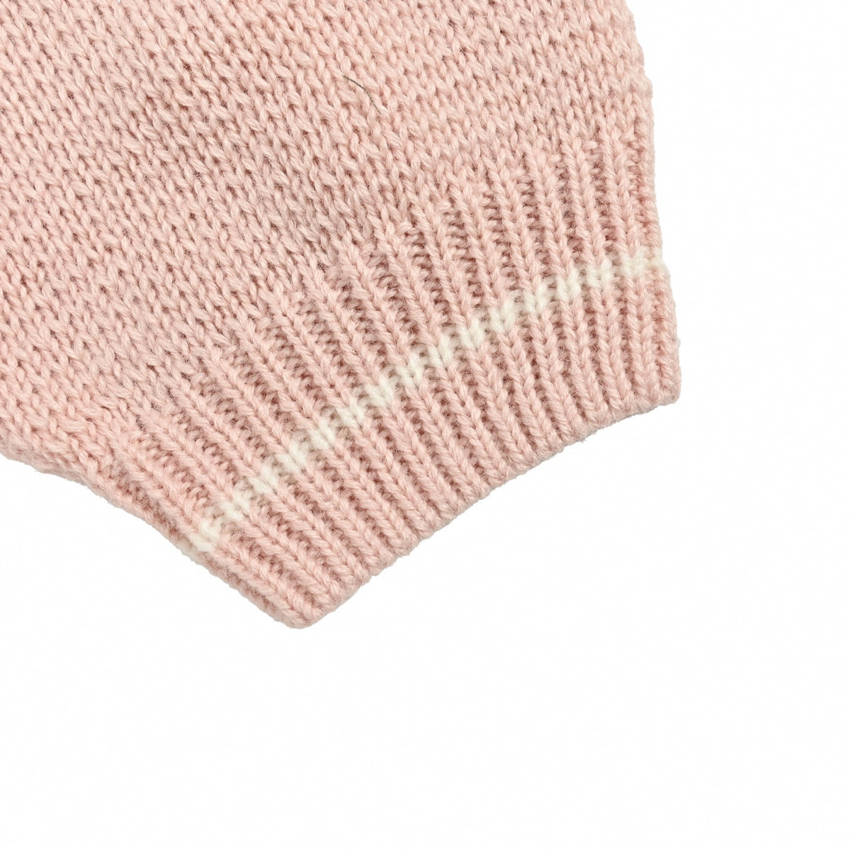 Logo Intarsia Short-Sleeve Sweater - Pink