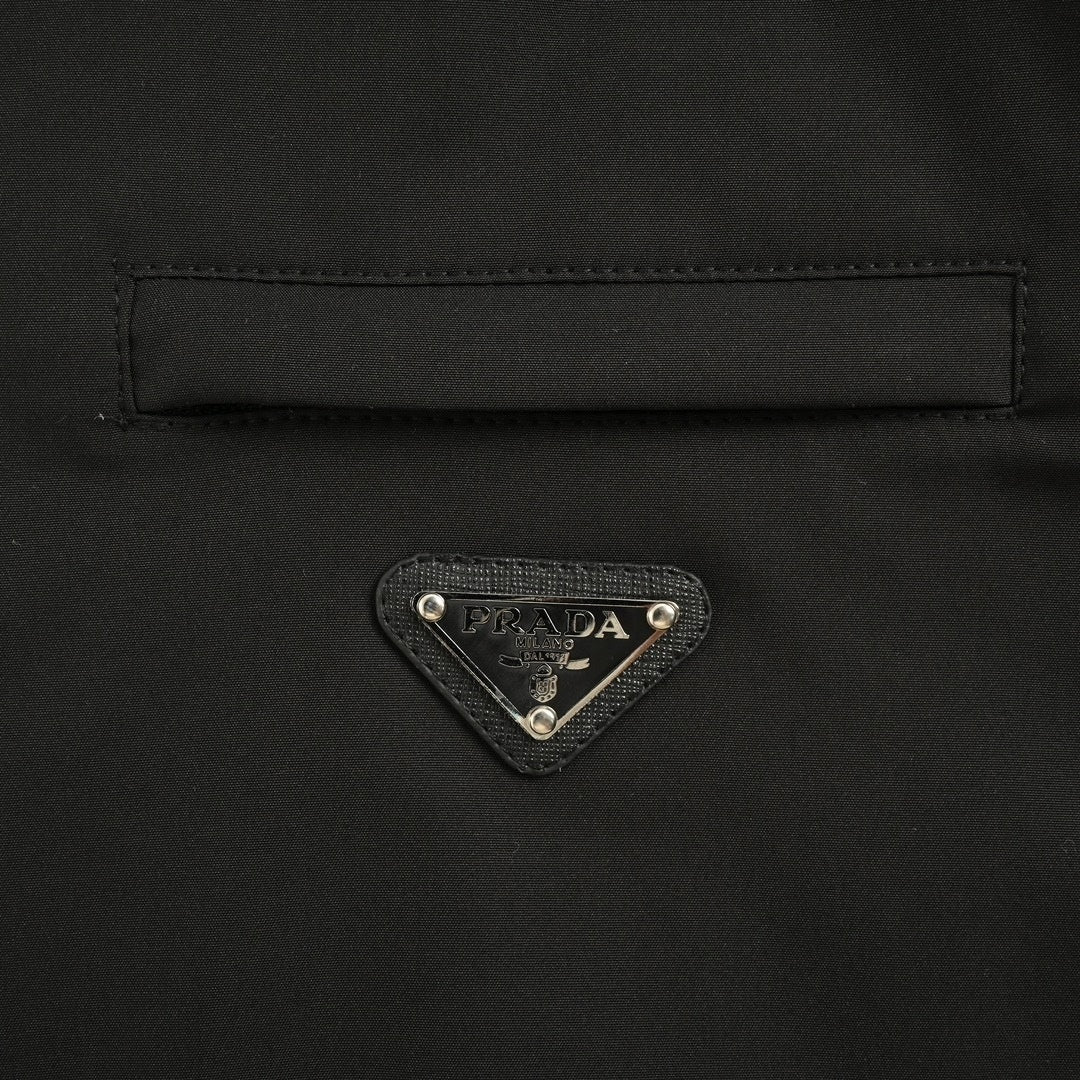 Studded Back Logo Nylon Bomber Jacket | Black