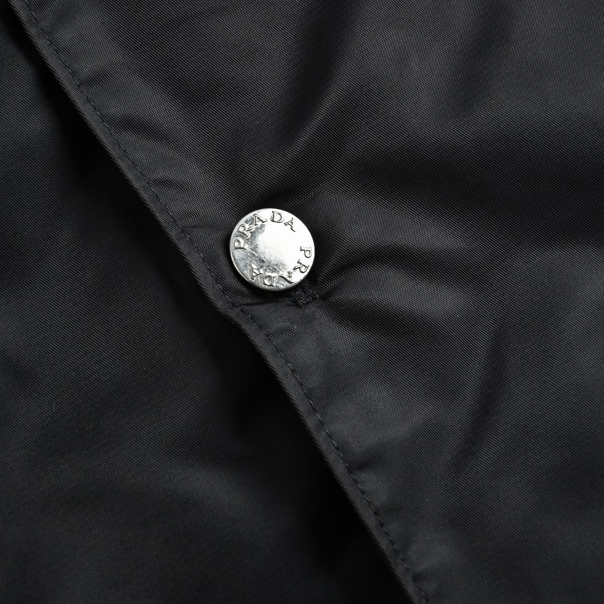 Corduroy Collar Re-Nylon Overshirt Jacket in Jet Black