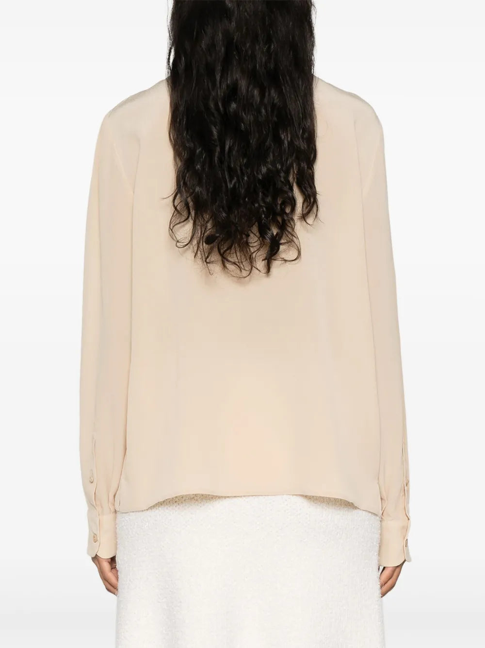 Beige Silk Shirt