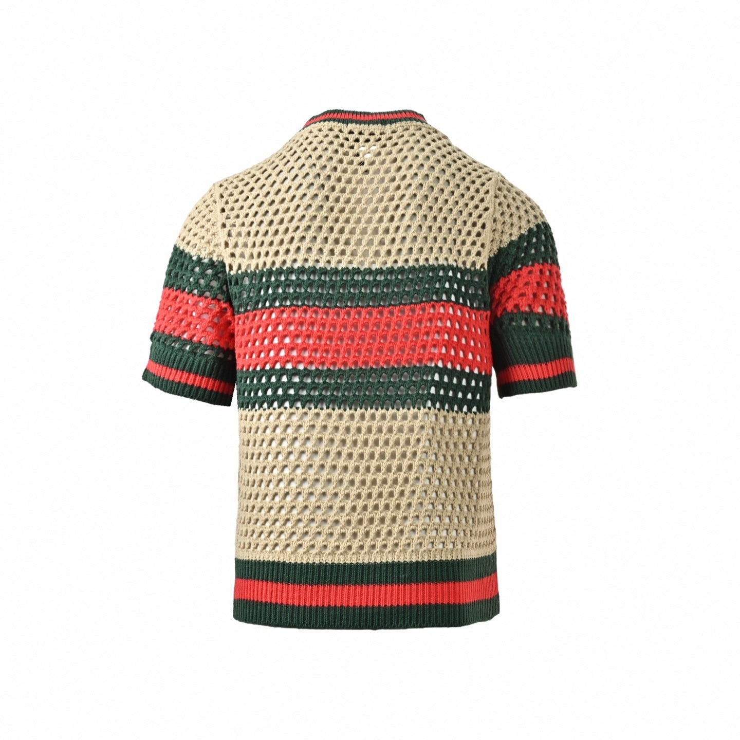 【GUCCI✨️春夏ニット】 イタリア製 クリーニング済 サマー シースルー Web Stripe Crochet Knit T-Shirt – HauteRoma