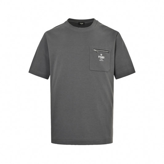 Zipped Pocket T-Shirt | Dark Grey