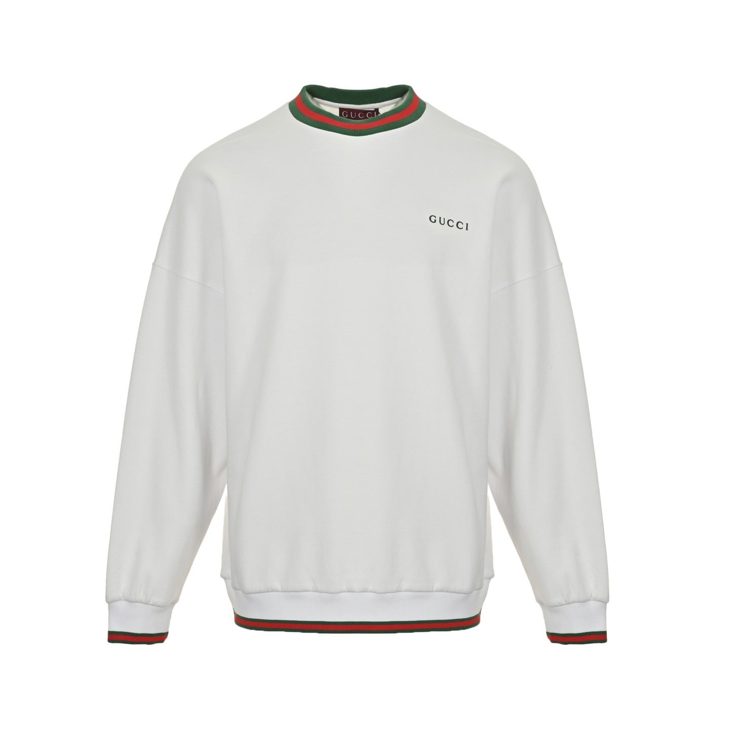 Embroidered Logo Web Trim Sweatshirt | White