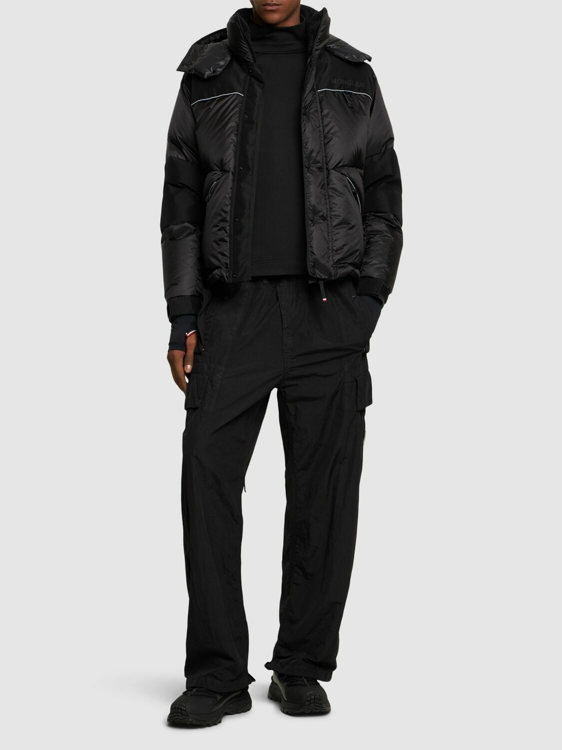 Ripstop Tech Piping Puffer | Black