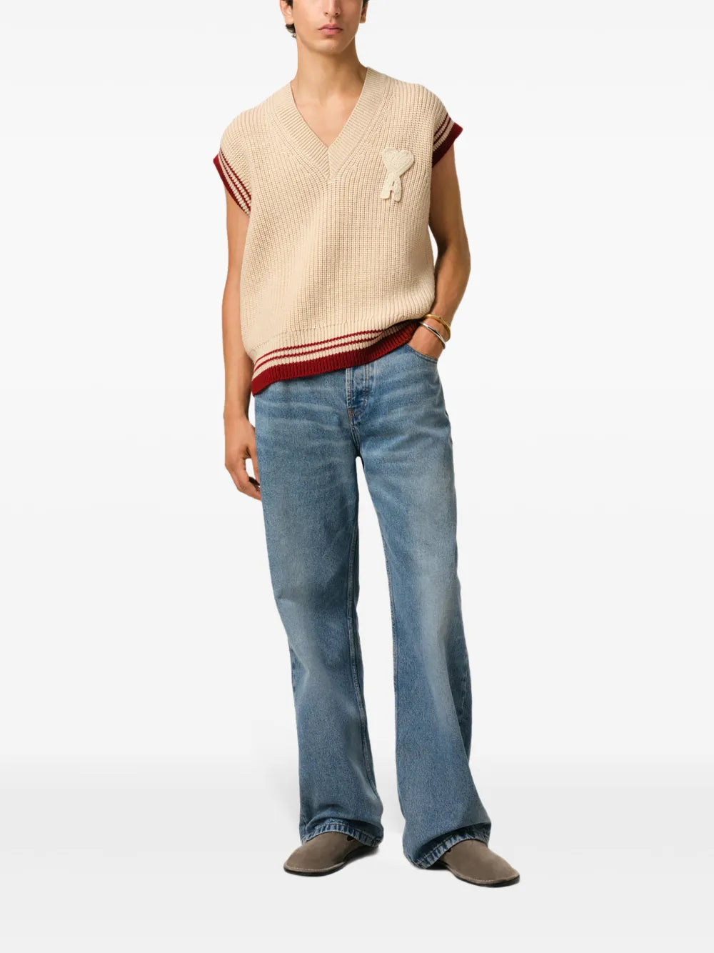 Sleeveless Ribbed Sweater