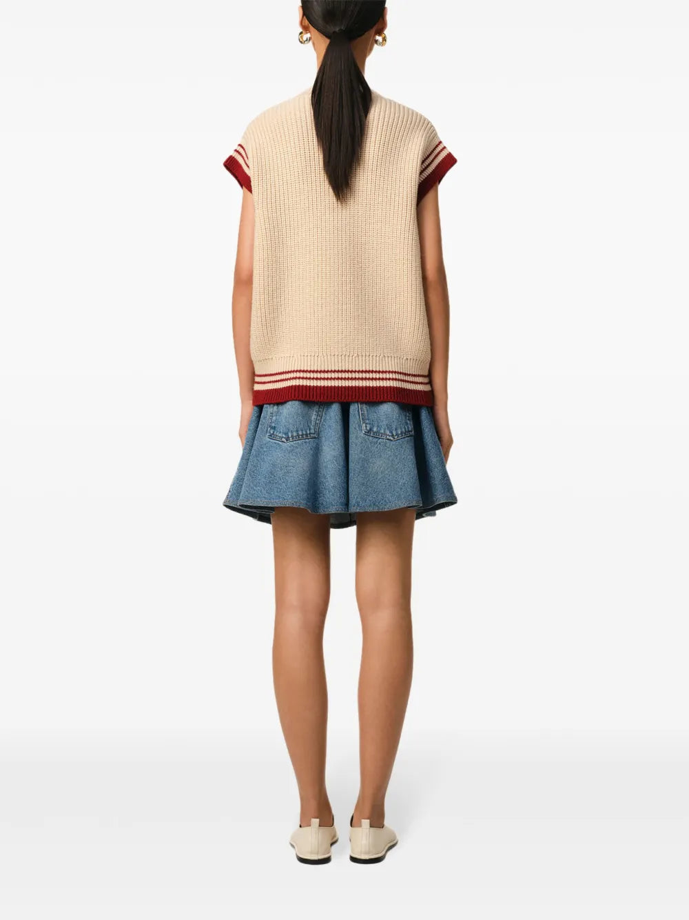 Sleeveless Ribbed Sweater