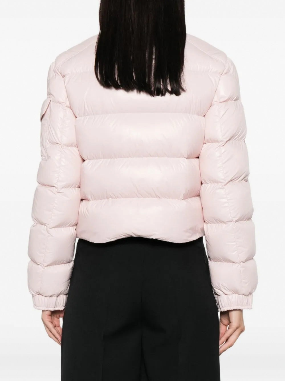 Cropped Puffer Jacket - Light Pink