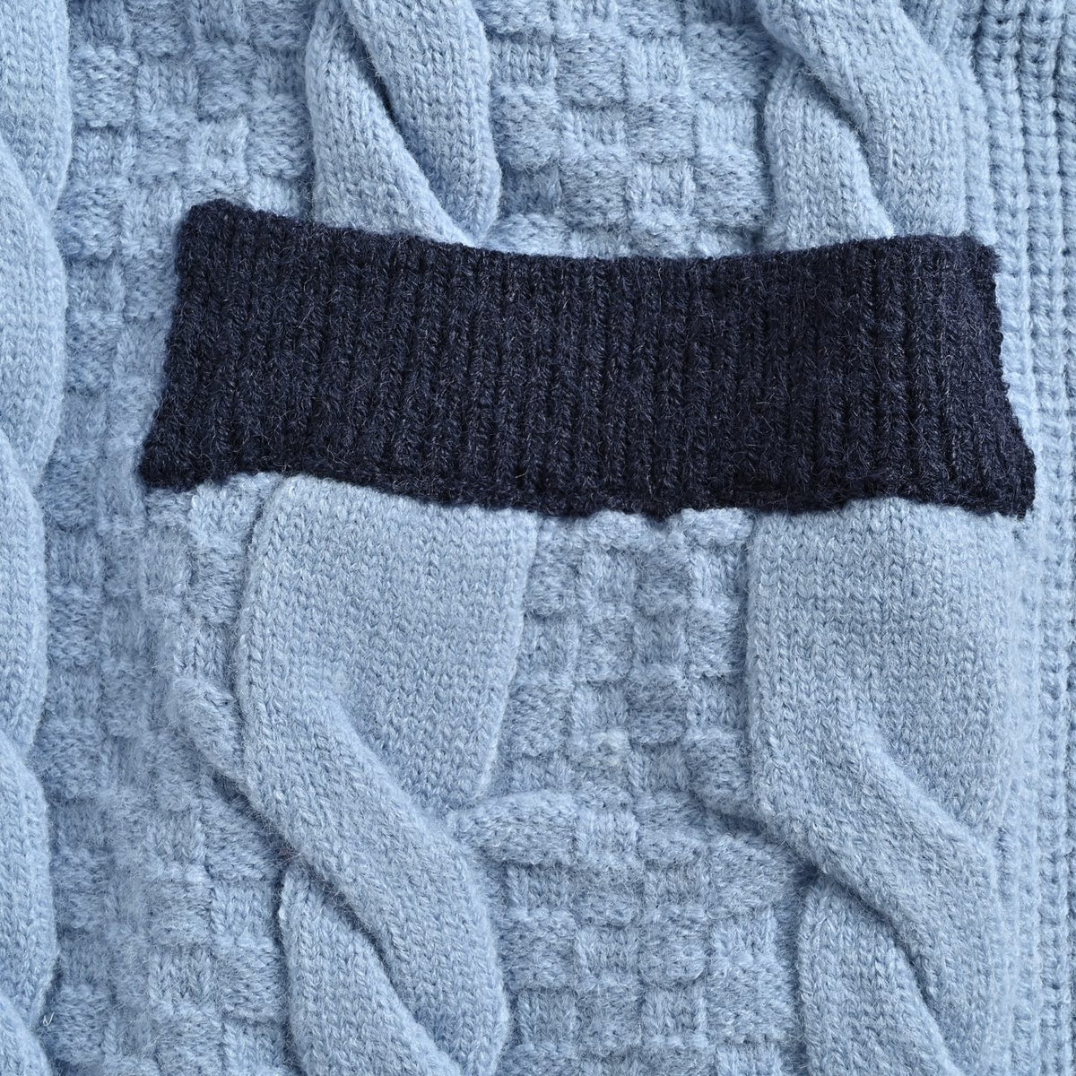 Two-Tone Textured Knit Cardigan