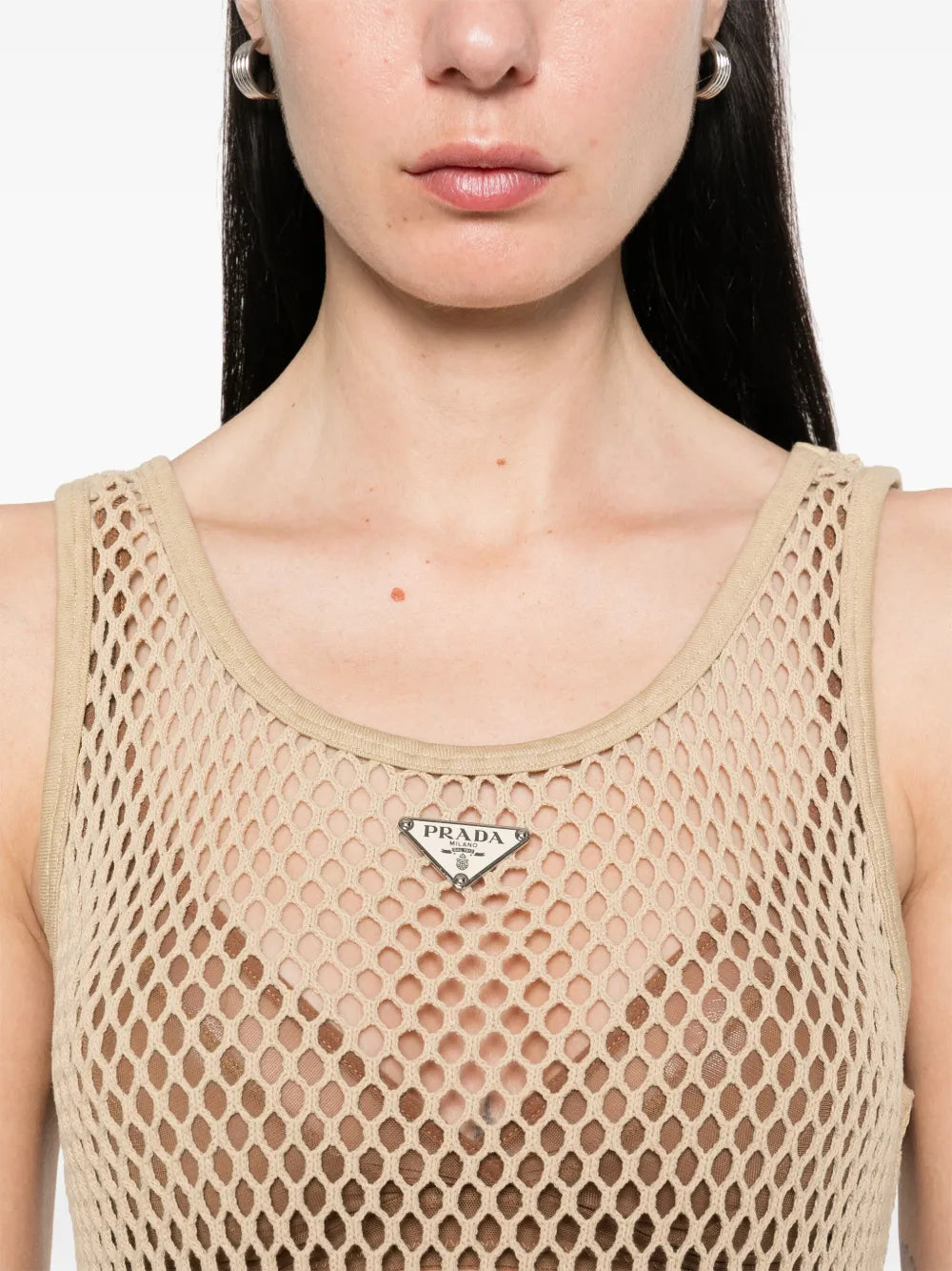 Cotton Mesh Tank Top