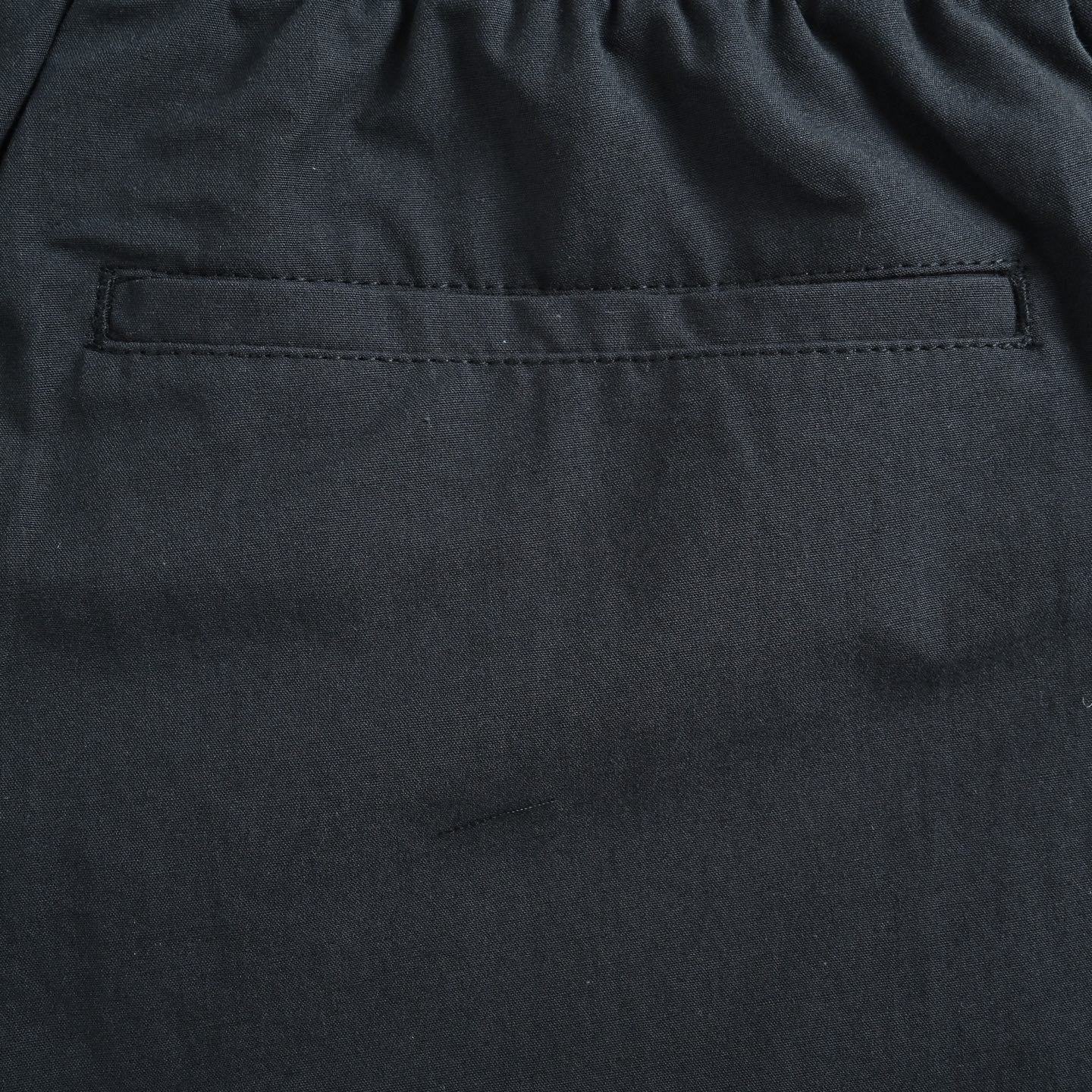 Cotton Twill Elasticated Trousers - Navy Blue