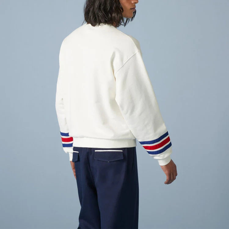 Vintage Star Logo Striped Sweatshirt