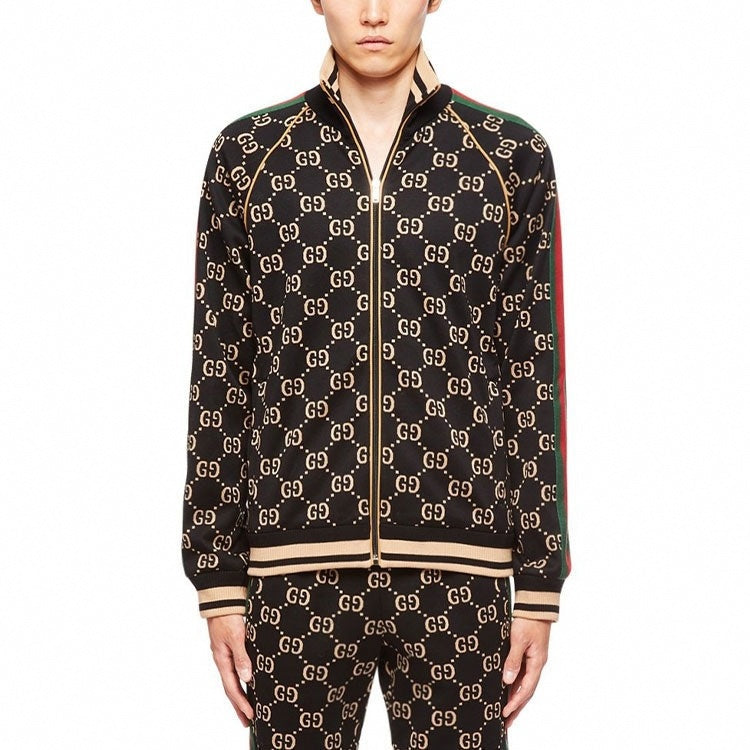 Monogram Jersey Zip-Up Jacket