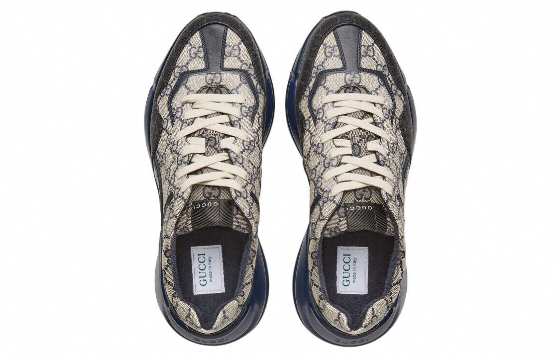 Rhyton GG Supreme Sneakers | Beige & Navy