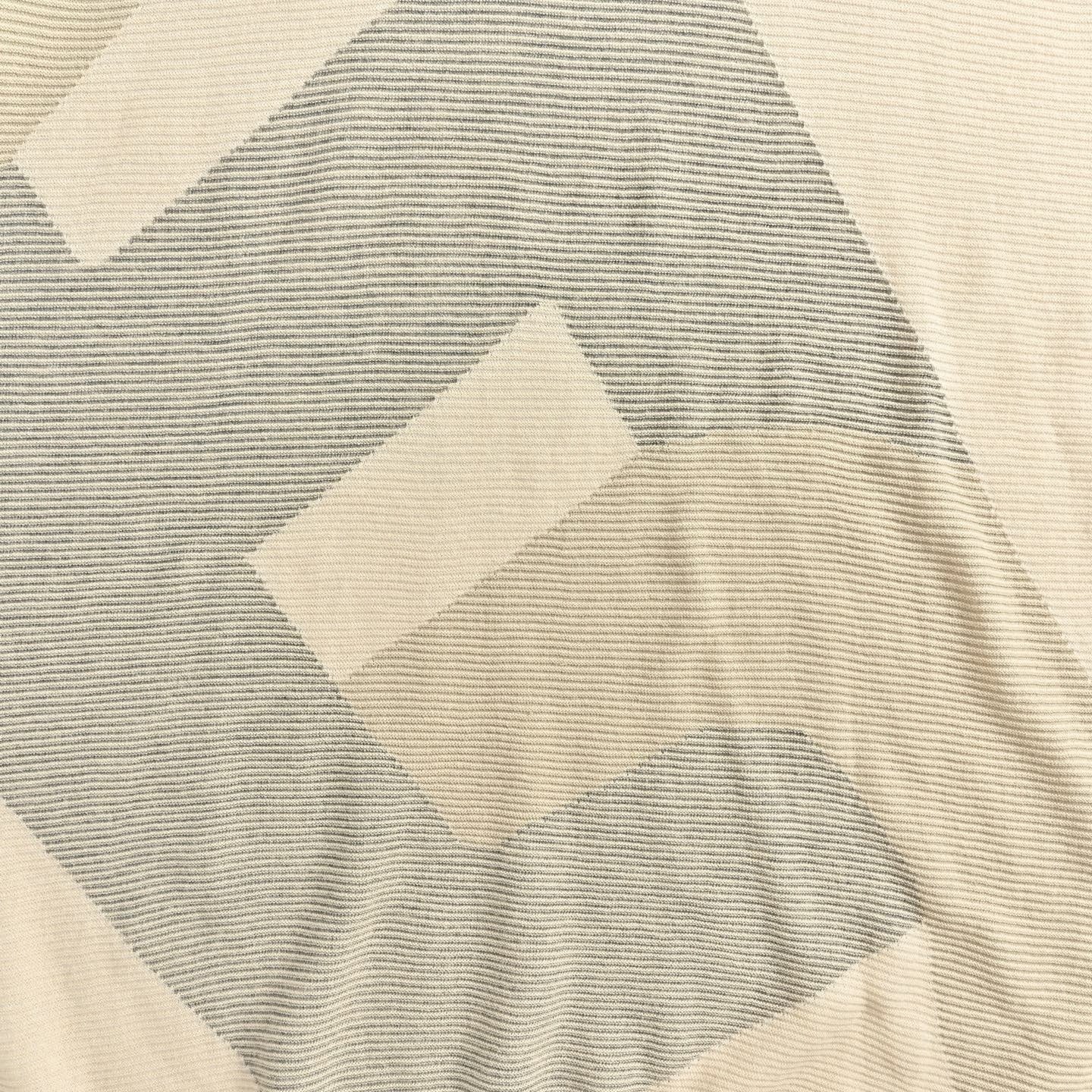 Geometric Knit T-Shirt - Beige