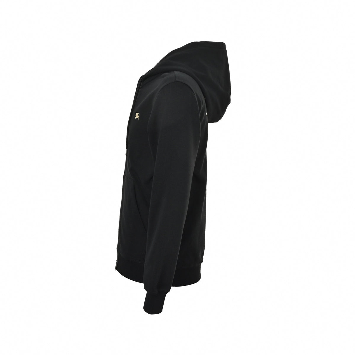 Cross-Stitched EKD Pixelated Full-Zip Hoodie in Black
