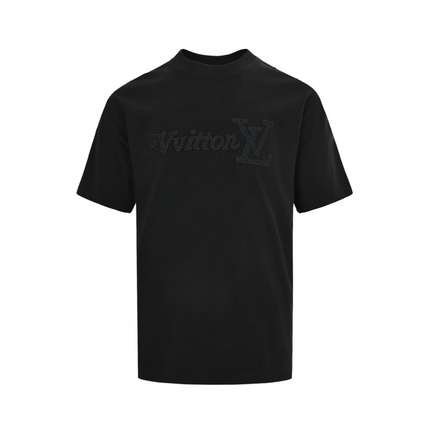 Textured Logo T-Shirt - Black