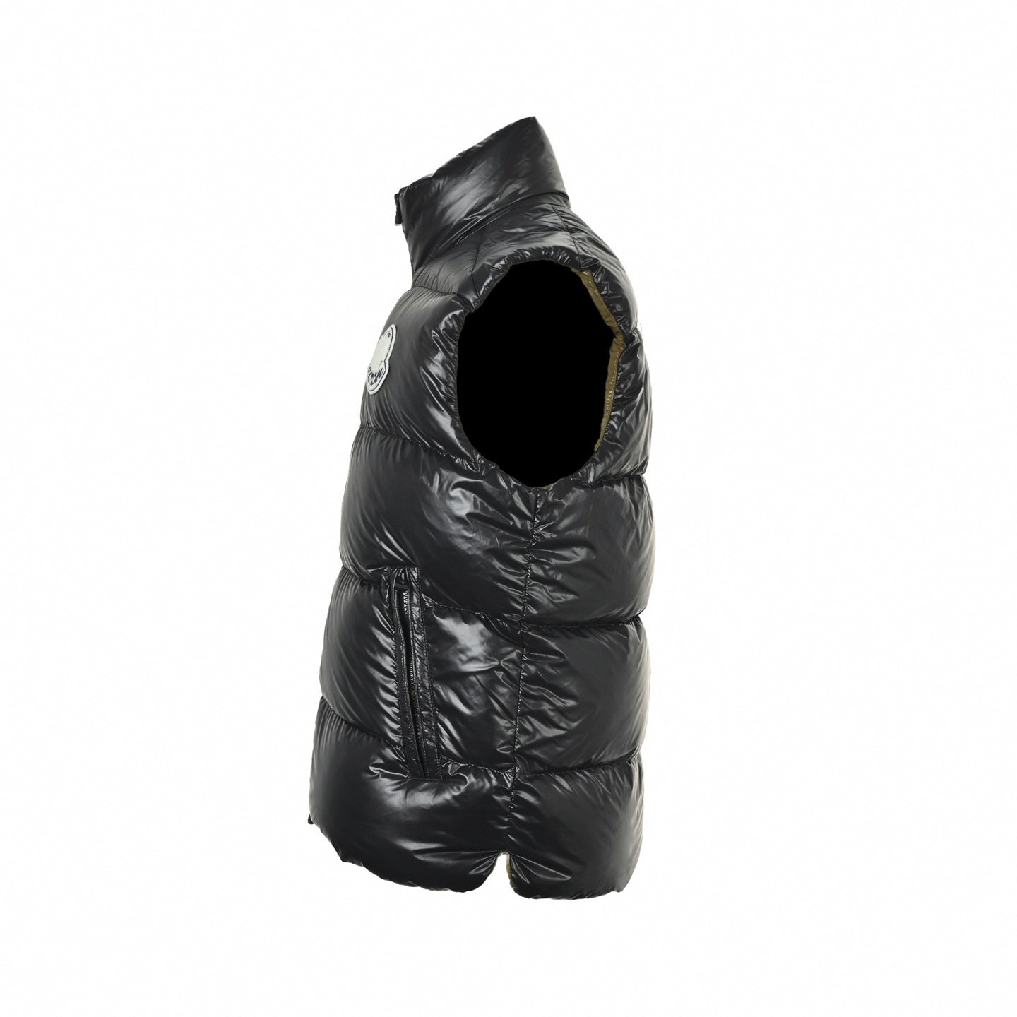 Logo-Patch High-Gloss Puffer Vest