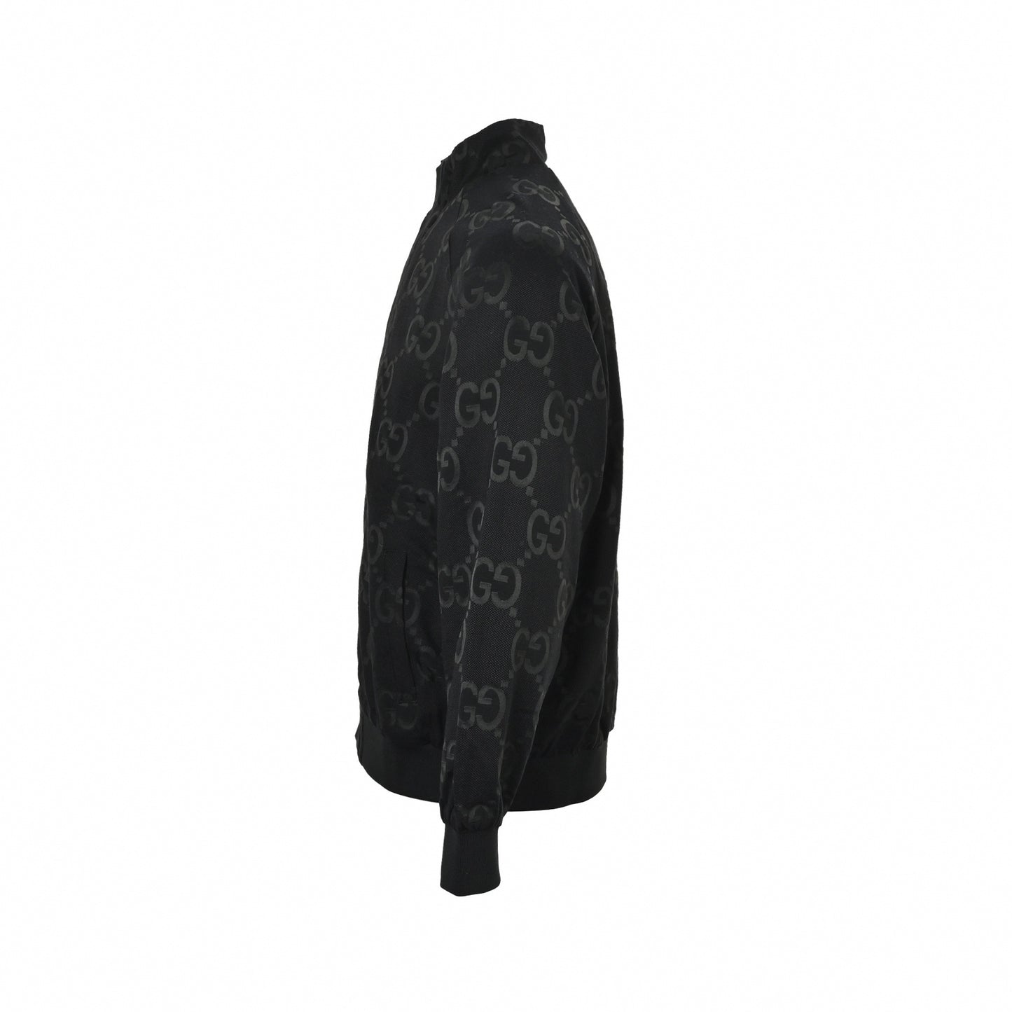 GG Monogram Jacquard Cotton Jacket | Black