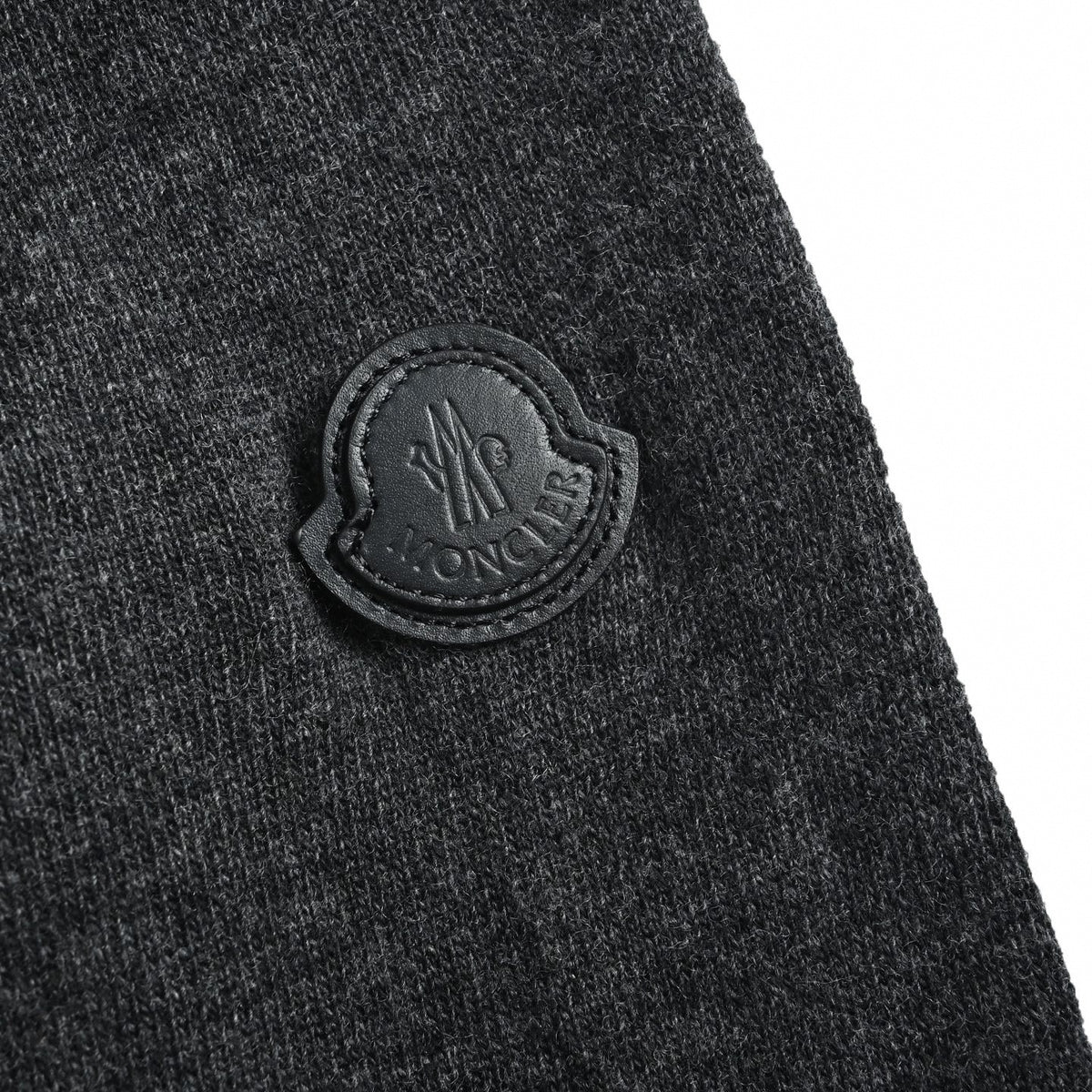 Open-Collar Long-Sleeve Wool Polo Jumper in Charcoal Grey