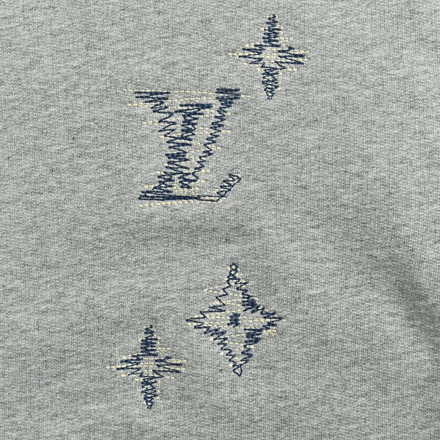 Embroidered Sketch Monogram Zip-Up Hoodie
