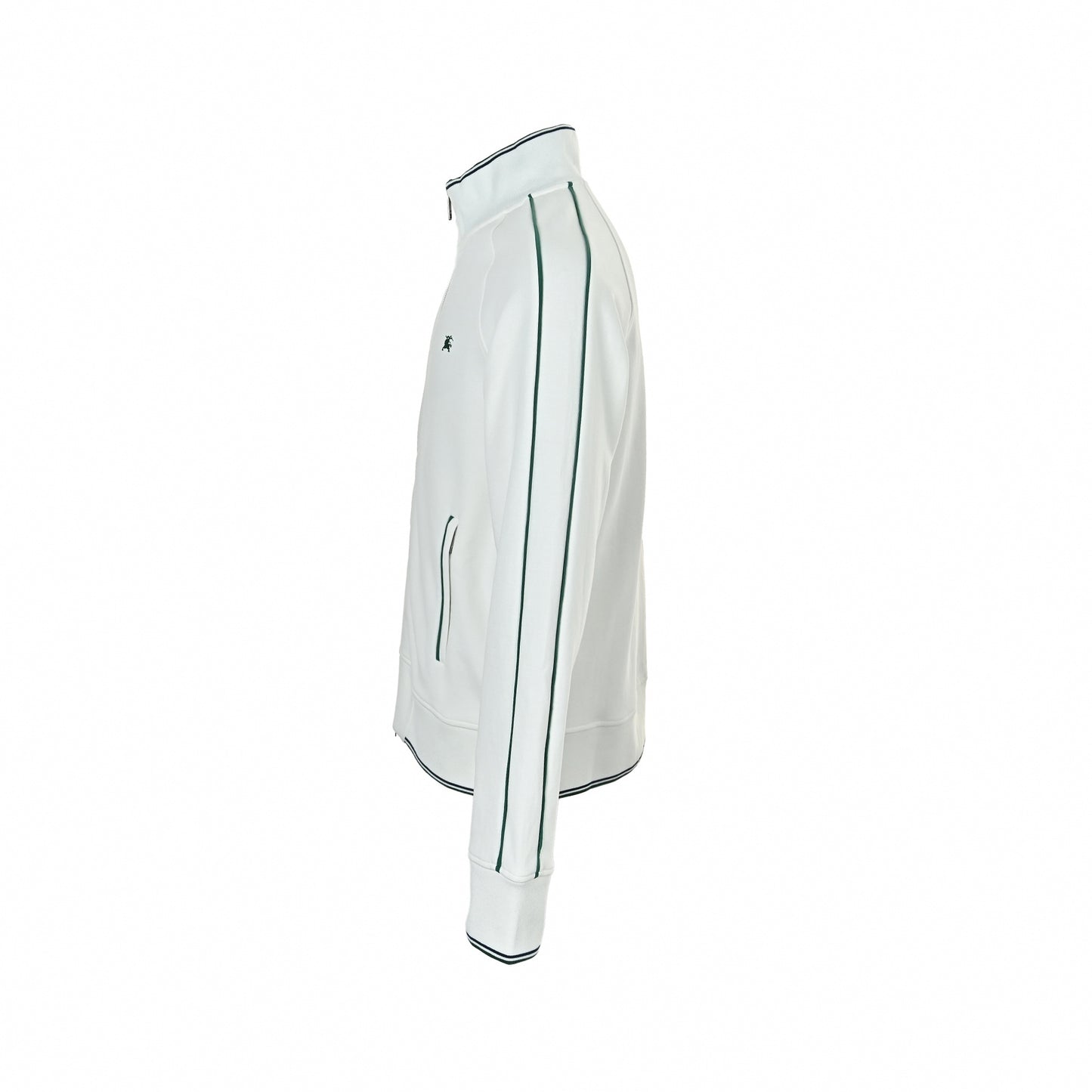 Equestrian Knight Embroidered Track Jacket - White/Green