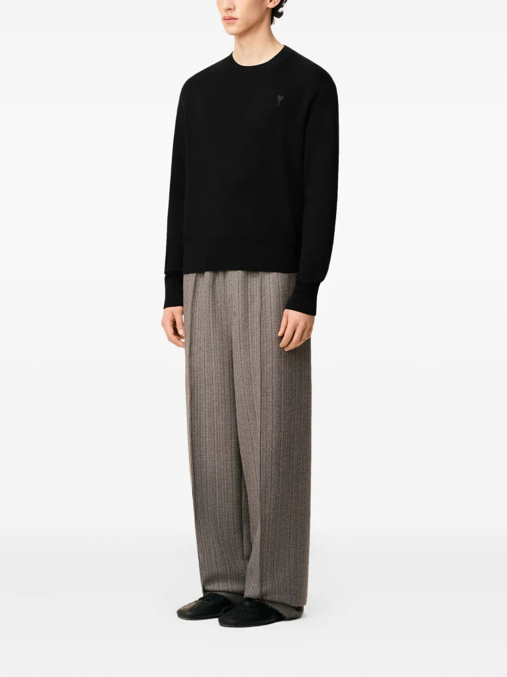 AMI Black Heart Sweater