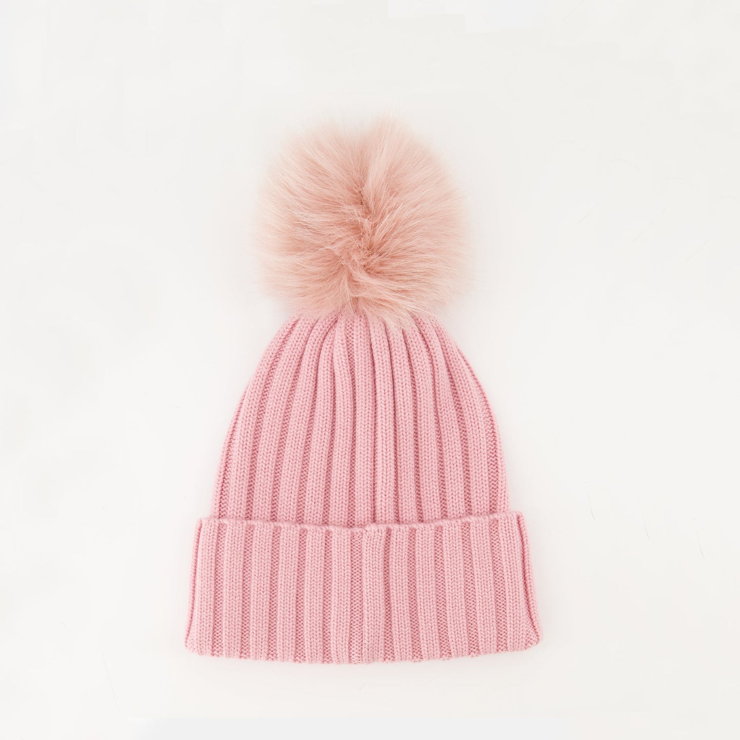Wool Beanie with Pompom