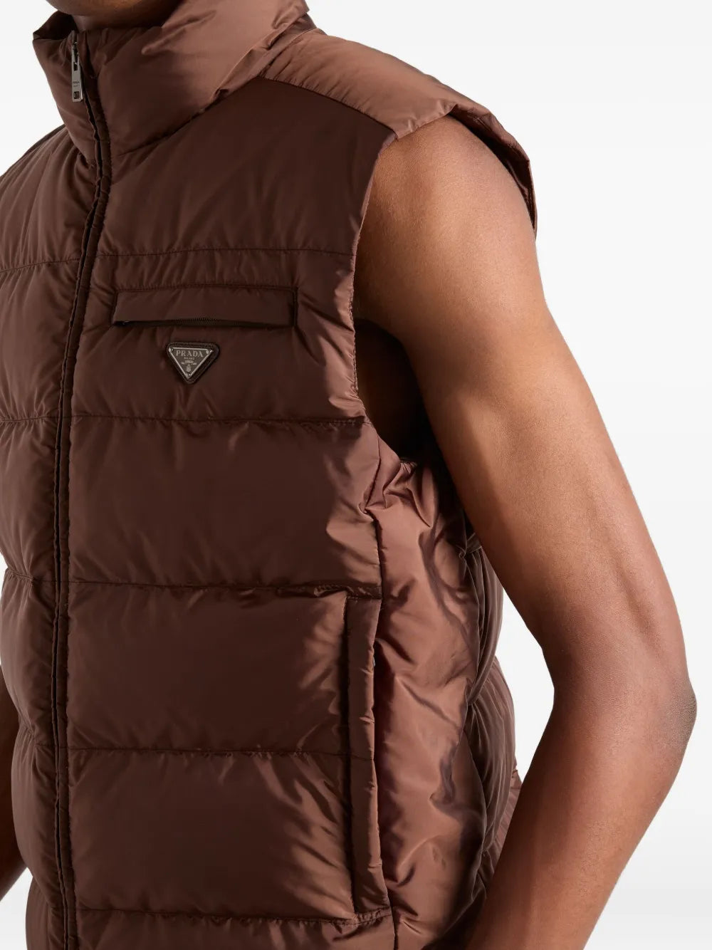 Sleeveless Nylon Puffer Jacket
